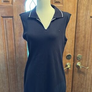 TOMMY HILFIGER Navy Sleeveless Polo Dress
